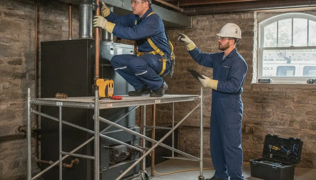 Buffalo, NY plumber repairing a plumbing issue for a local home service call