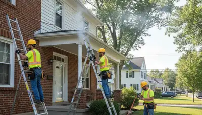 Buffalo, NY plumber repairing a residential plumbing fixture for reliable local service