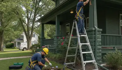 Plumber repairing a pipe in Buffalo, NY for residential plumbing service