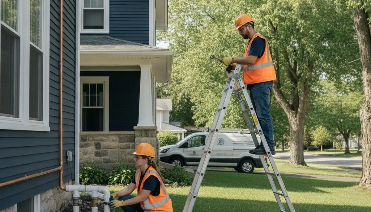 Buffalo, NY plumber repairing a residential pipe for emergency plumbing service