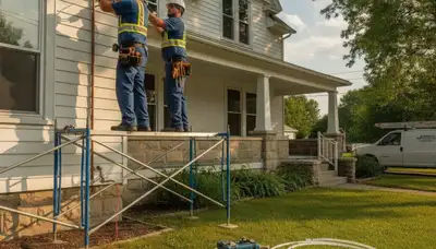 Buffalo, NY plumber repairing a pipe for residential plumbing service