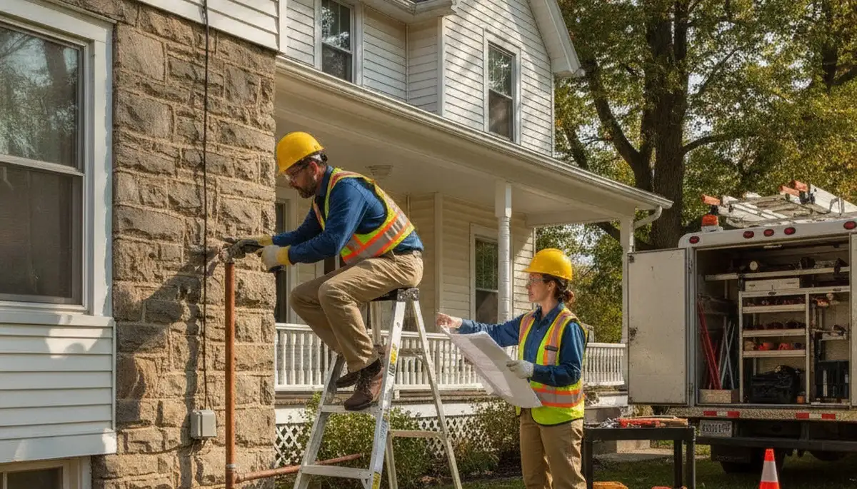 Buffalo, NY plumber repairing a residential leak for local plumbing service customers