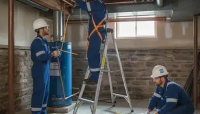 Buffalo, NY plumber repairing a pipe for residential plumbing service