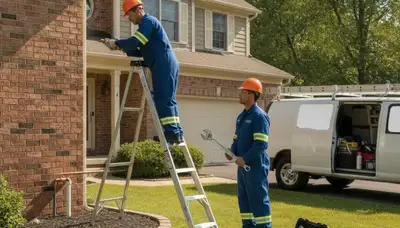 Buffalo, NY plumber repairing a plumbing system for residential service
