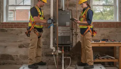 Buffalo, NY plumber repairing a pipe for residential plumbing service