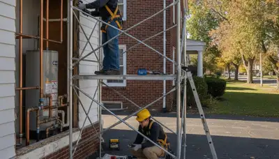 Buffalo, NY plumber repairing a residential pipe for plumbing service