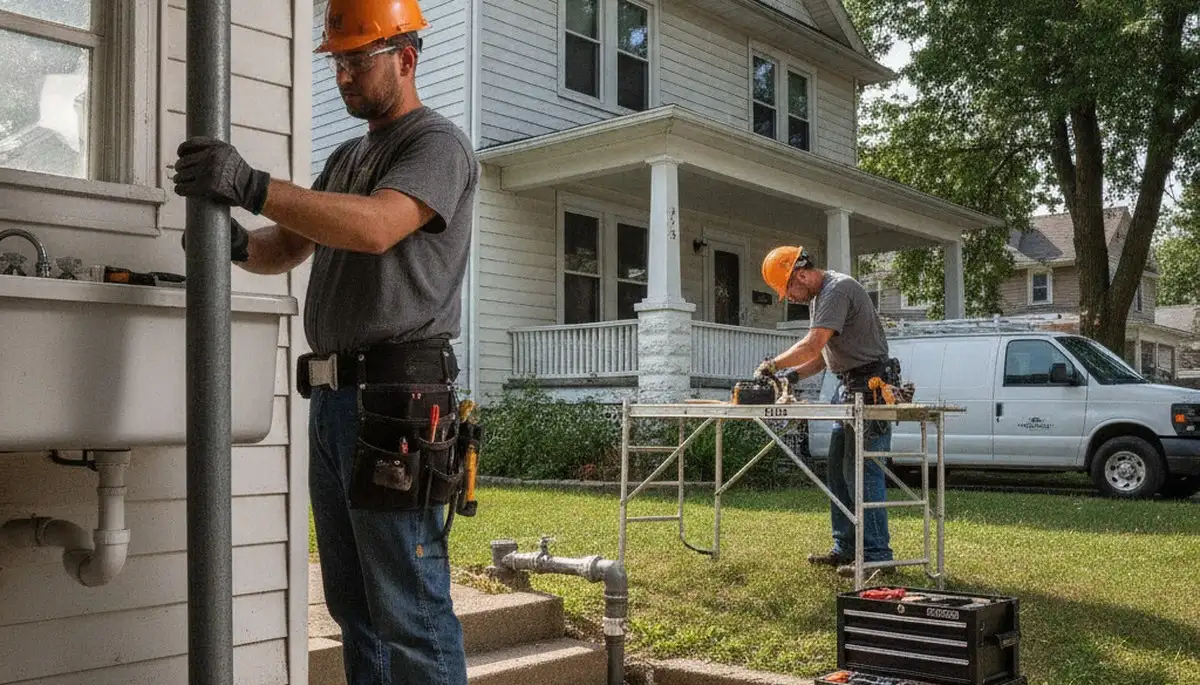 Buffalo, NY plumber repairing a residential plumbing issue for a local service call