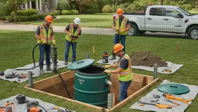 Buffalo, NY plumber repairing a septic system for a Buffalo home after freeze damage